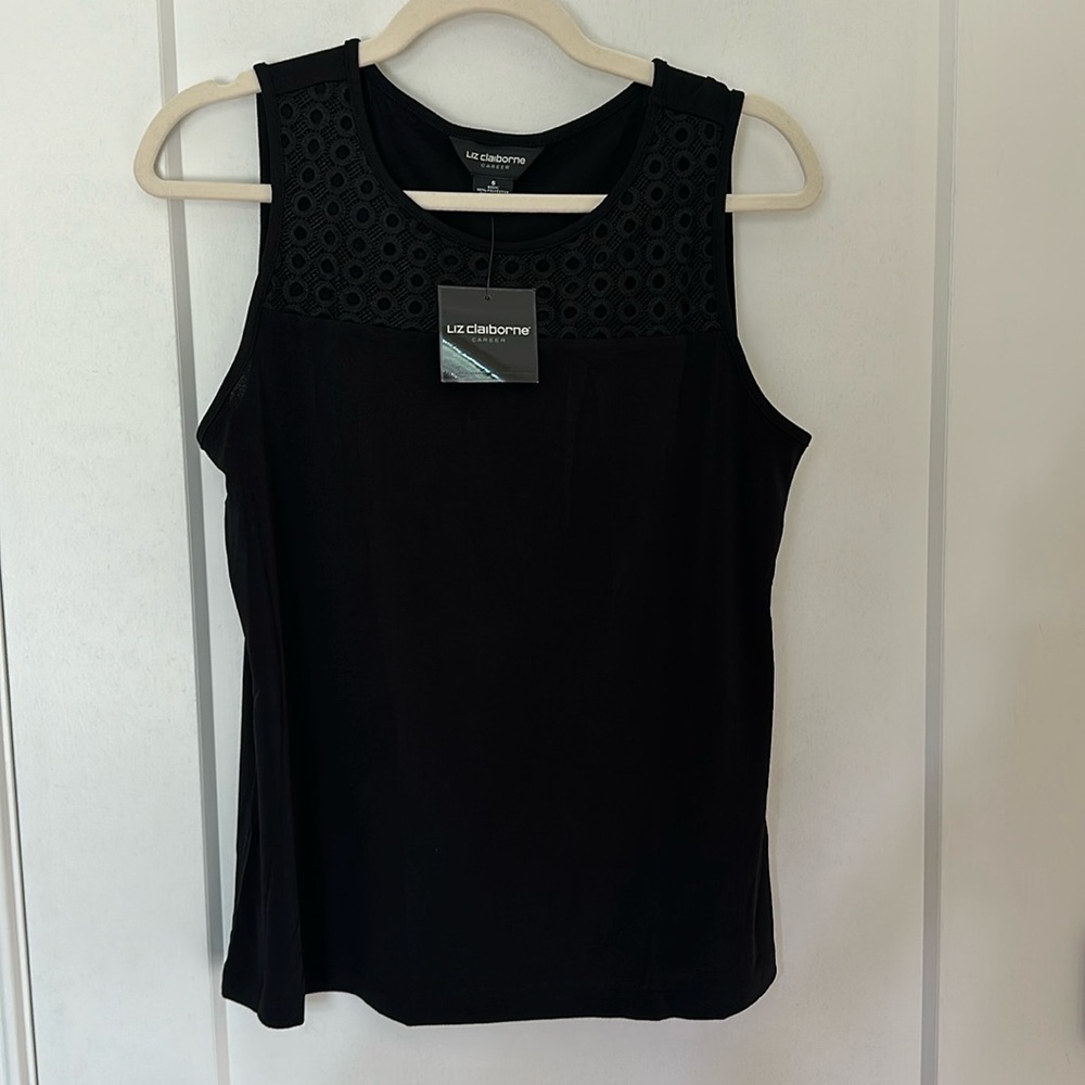NWT Liz Claiborne black tank top!